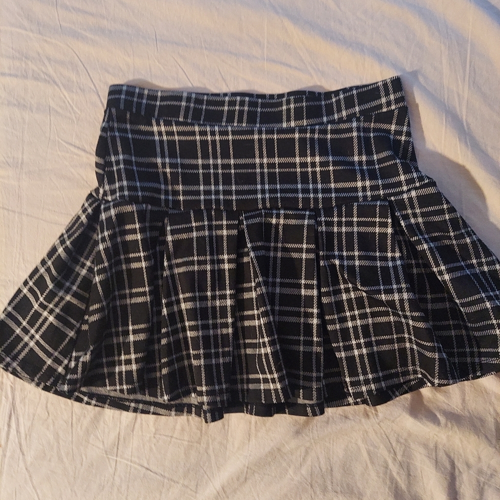 Black and white Plaid skirt